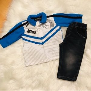 Akademiks 2 piece outfit blue white size 12M